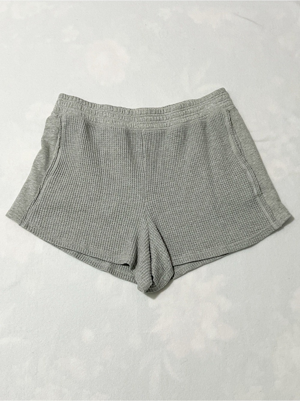 Aerie Waffle Knit Gray Shorts Lounge Comfy Athletic XL